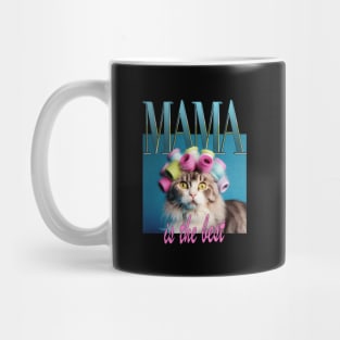 Mama Is The Best Mother's Day Funny Cats Retro 80's Vintage Mug